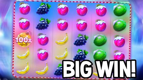 Hitting a big win on Sweet Bonanza .